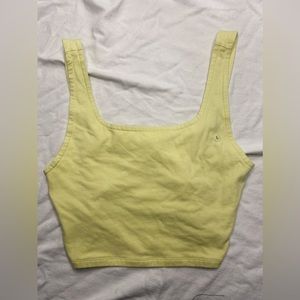 American Eagle Yellow Twist Back Tank